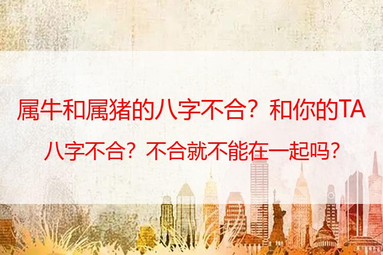 属牛和属猪的八字不合？和你的TA八字不合？不合就不能在一起吗？