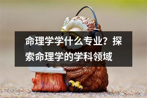 命理学学什么专业？探索命理学的学科领域