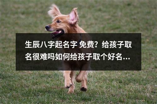 生辰八字起名字 免费？给孩子取名很难吗如何给孩子取个好名字