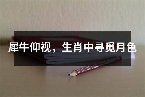 犀牛仰视，生肖中寻觅月色