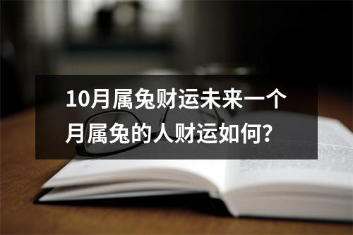 10月属兔财运未来一个月属兔的人财运如何？