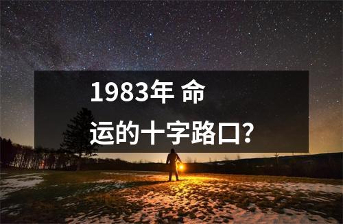 1983年 命运的十字路口？