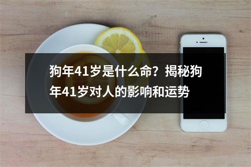 狗年41岁是什么命？揭秘狗年41岁对人的影响和运势