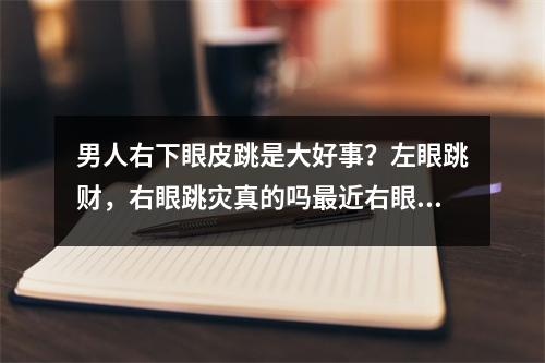 男人右下眼皮跳是大好事？左眼跳财，右眼跳灾真的吗最近右眼老跳好害怕发生什么