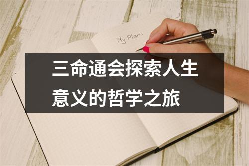 三命通会探索人生意义的哲学之旅