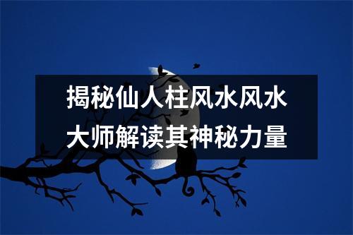 揭秘仙人柱风水风水大师解读其神秘力量