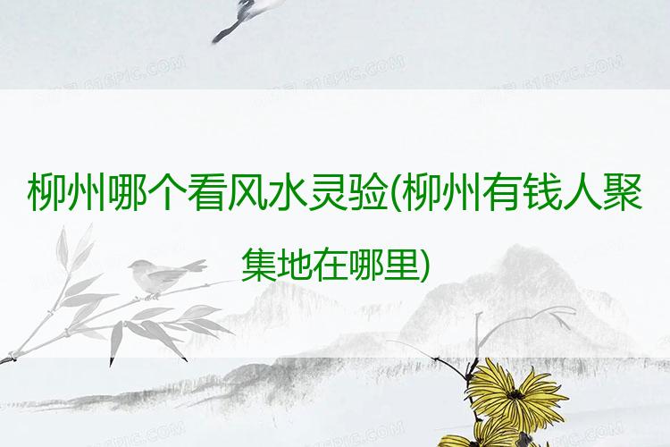 柳州哪个看风水灵验
