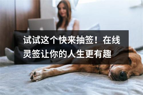 试试这个快来抽签！在线灵签让你的人生更有趣