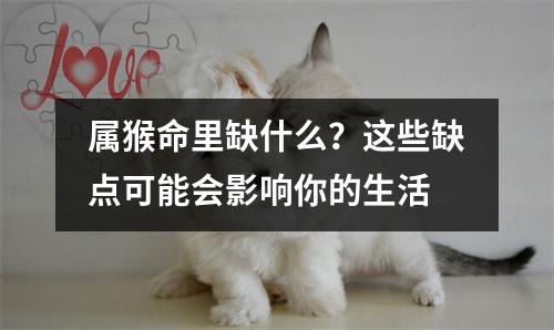 属猴命里缺什么？这些缺点可能会影响你的生活