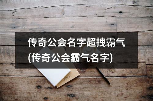 传奇公会名字超拽霸气