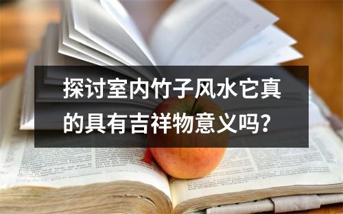 探讨室内竹子风水它真的具有吉祥物意义吗？