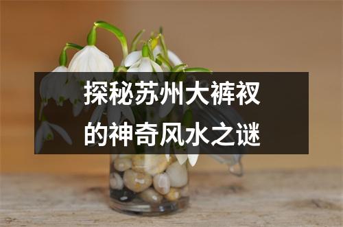 探秘苏州大裤衩的神奇风水之谜