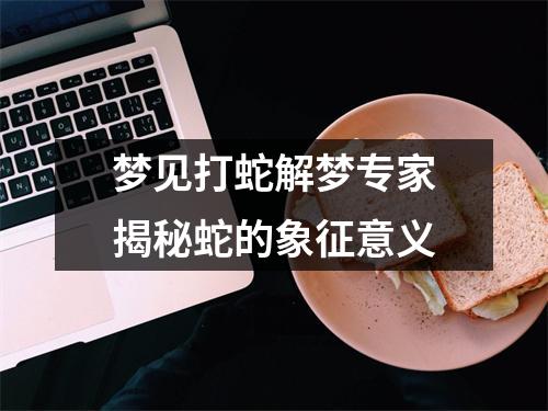 梦见打蛇解梦专家揭秘蛇的象征意义