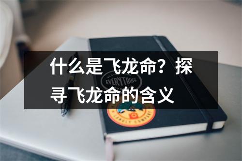 什么是飞龙命？探寻飞龙命的含义
