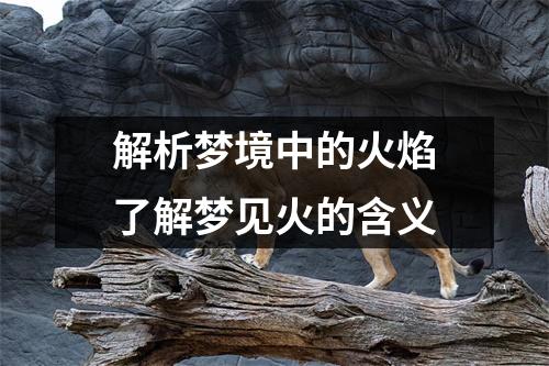 解析梦境中的火焰了解梦见火的含义