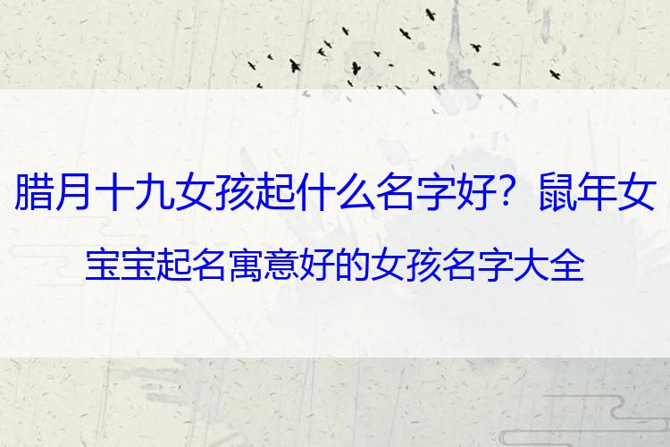 腊月十九女孩起什么名字好？鼠年女宝宝起名 寓意好的女孩名字大全