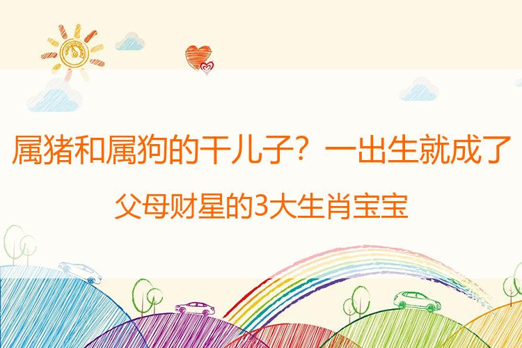 属猪和属狗的干儿子？一出生就成了父母财星的3大生肖宝宝