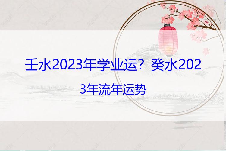 壬水2023年学业运？癸水2023年流年运势