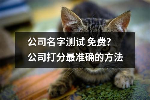 公司名字测试 免费？公司打分最准确的方法