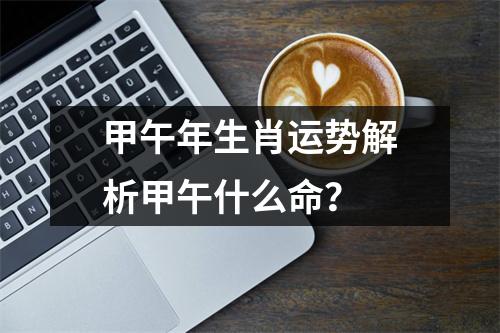 甲午年生肖运势解析甲午什么命？