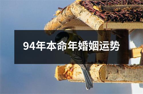 94年本命年婚姻运势