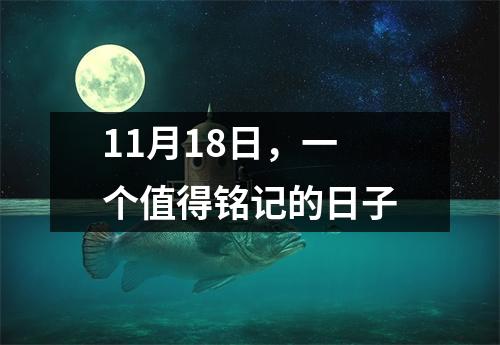 11月18日，一个值得铭记的日子