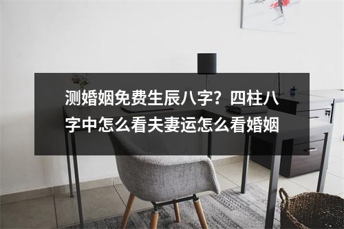 测婚姻免费生辰八字？四柱八字中怎么看夫妻运怎么看婚姻