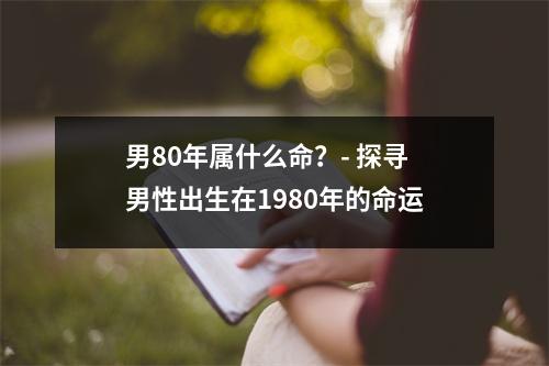 男80年属什么命？- 探寻男性出生在1980年的命运