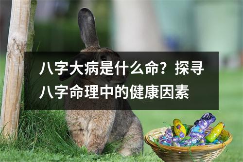 八字大病是什么命？探寻八字命理中的健康因素