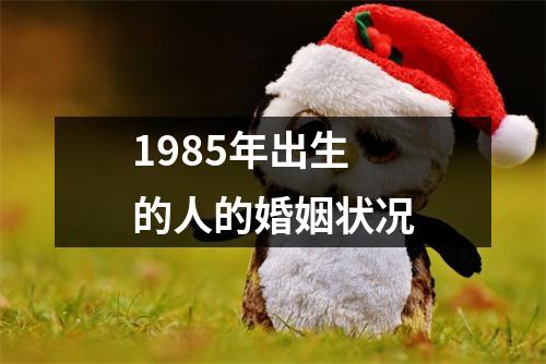 1985年出生的人的婚姻状况