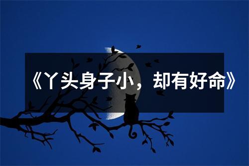 《丫头身子小，却有好命》