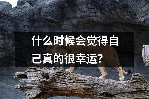 什么时候会觉得自己真的很幸运？