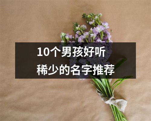 10个男孩好听稀少的名字推荐