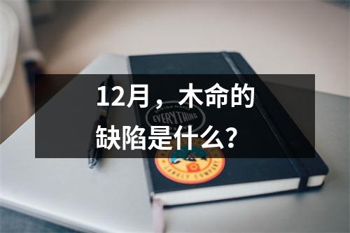 12月，木命的缺陷是什么？