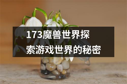 173魔兽世界探索游戏世界的秘密