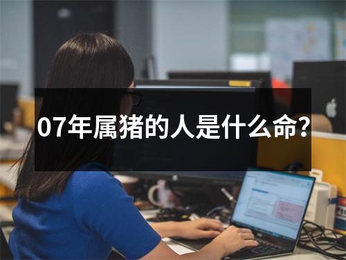 07年属猪的人是什么命？
