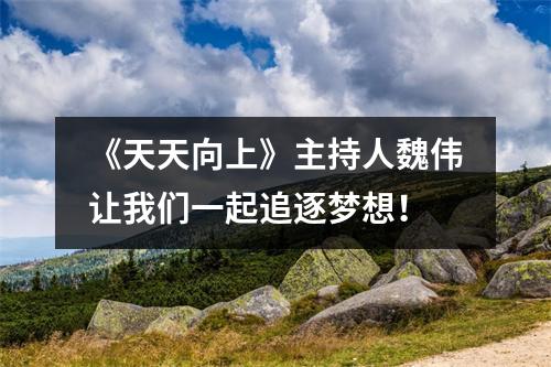 《天天向上》主持人魏伟让我们一起追逐梦想！