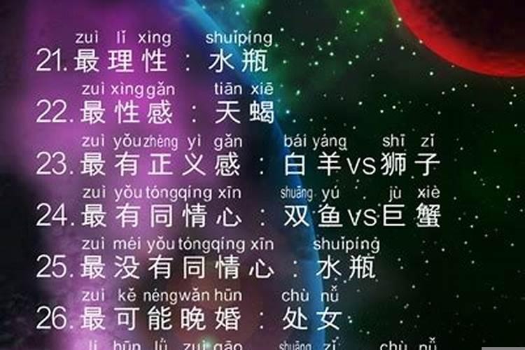 十二星座谁最漂亮第一名？天蝎座的女生颜值高吗男生