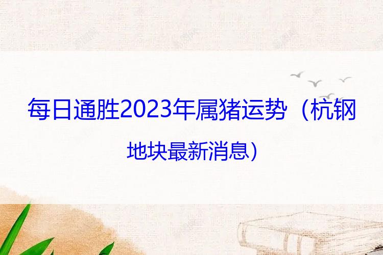 每日通胜2023年属猪运势